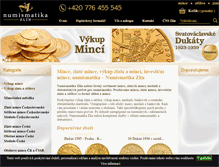 Tablet Screenshot of numismatika-zlin.cz
